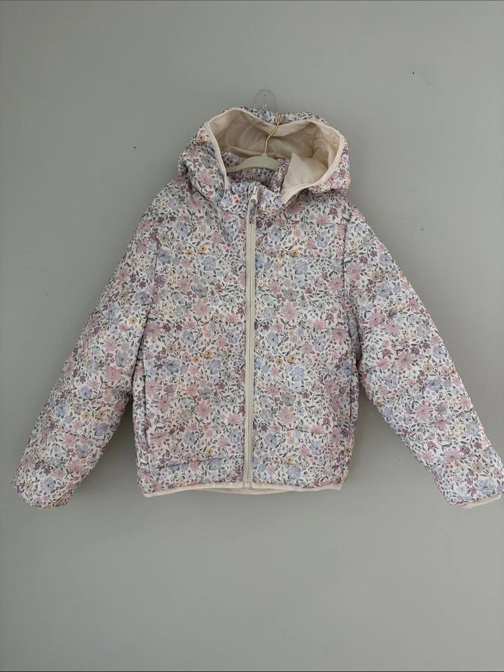 NWOT H&M Girls' Floral Hooded Puffer Jacket